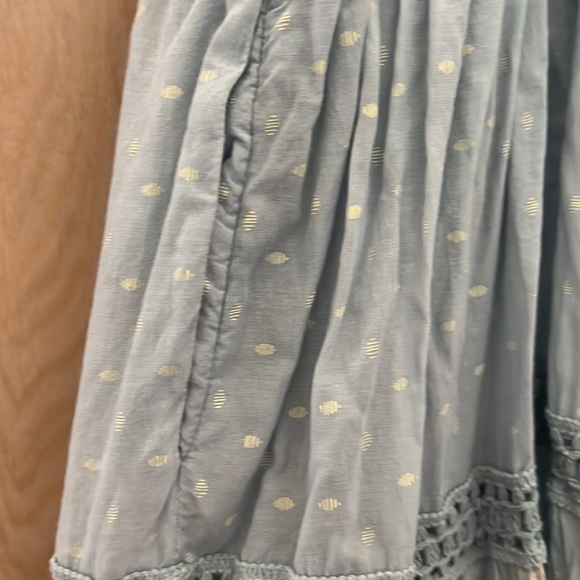 Anthropologie: Light blue boho maxi dress; size small - Picture 6 of 7